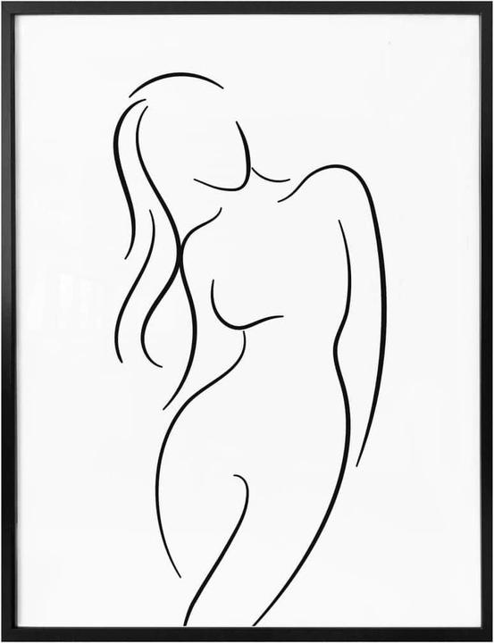 Produktbild Trenddeko Lineart - Die Silhouette einer Frau (30 x 40 cm)