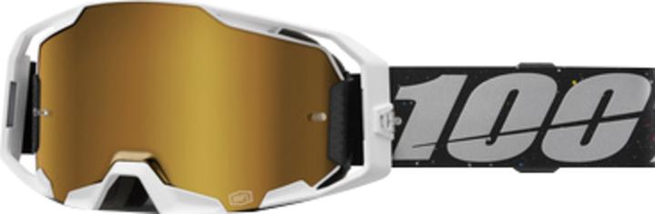 Actual product image 100% Armatic Goggle RapidRacer - Mirror True Gold Lens (white black*, Gold)
