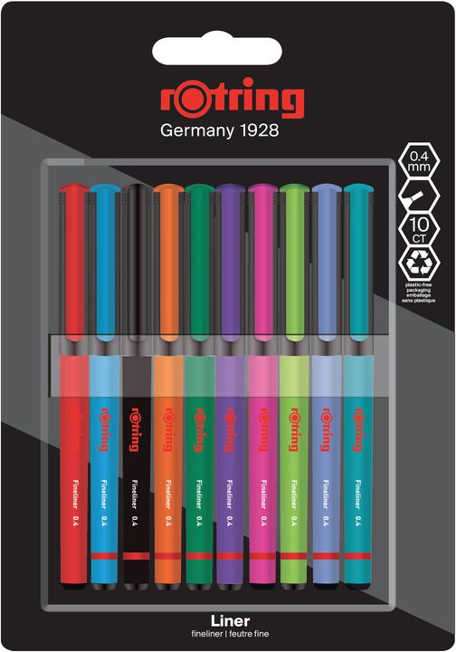 Produktbild Rotring Fineliner-Feinfaserschreiber Fun Farben (Mehrfarbig, 10 x)