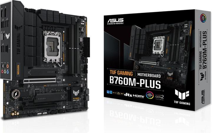 Productafbeelding ASUS MB TUF GAMING B760M-PLUS (Intel,1700,DDR5,mATX) (LGA 1700, Intel B760, mATX)
