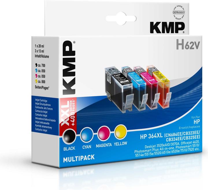 Produktbild KMP H62V Vorteilspack BK/C/M/Y kompatibel mit HP No. 364 XL (M, BK, C, Y)
