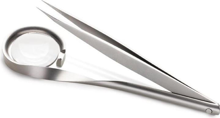 Produktbild Rubis Pinzette mit Lupe, spitz, Inox