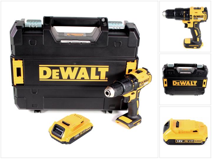 Actual product image DeWalt DCD 778 NT Battery impact drill 18V 65Nm + 1x battery 2,0Ah in TSTAK box - without charger (Rechargeable battery operated)