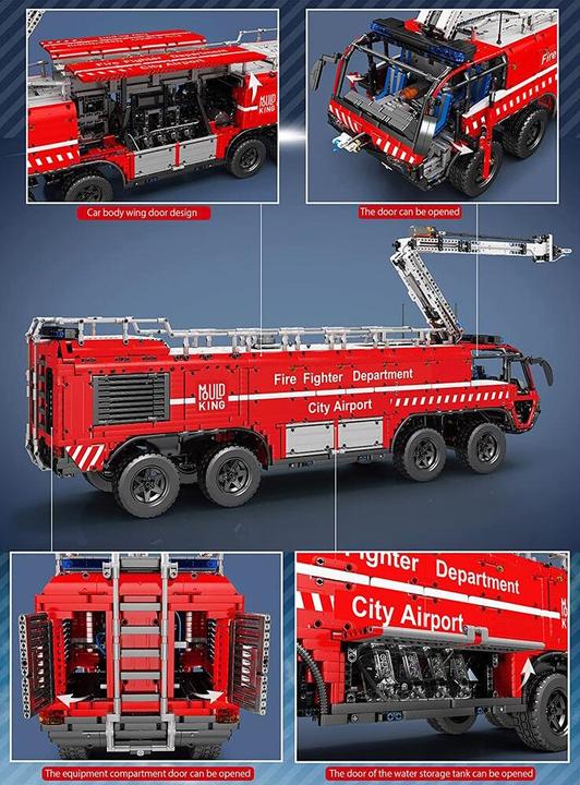 Actual product image Mould King Airport rescue vehicle