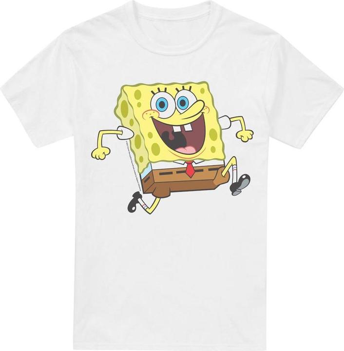 Actual product image Spongebob Squarepants Mens Happy Running T-Shirt (XXL)