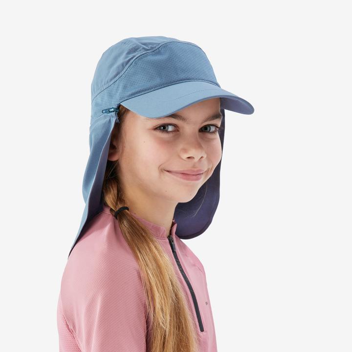 Produktbild Quechua Long-neck hiking cap, 7-15 years, MH900 - Blue (One Size)