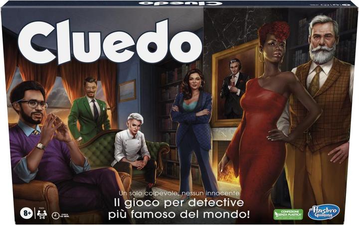 Actual product image Hasbro Gaming Cluedo board game, redesigned Cluedo for 2-6 players, detective game, family game for children and (Italian)