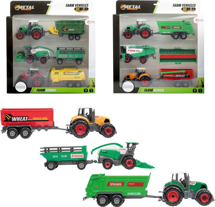 Actual product image Toi-Toys Metal tractor with trailer