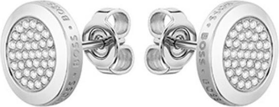 Actual product image Hugo Boss Charming steel earrings with crystals 1580296 (Stainless steel)