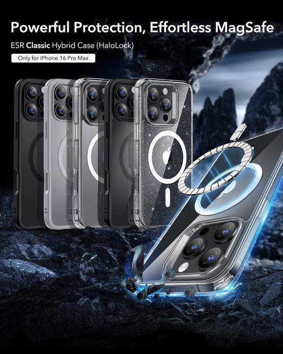 Actual product image ESR Classic Hybrid HaloLock Case (Apple iPhone 16 Pro Max)