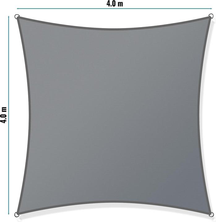 Immagine prodotto Toboli Tenda da sole a vela quadrata 4x4m antivento protezione solare UV 30+, terrazza giardino balcone