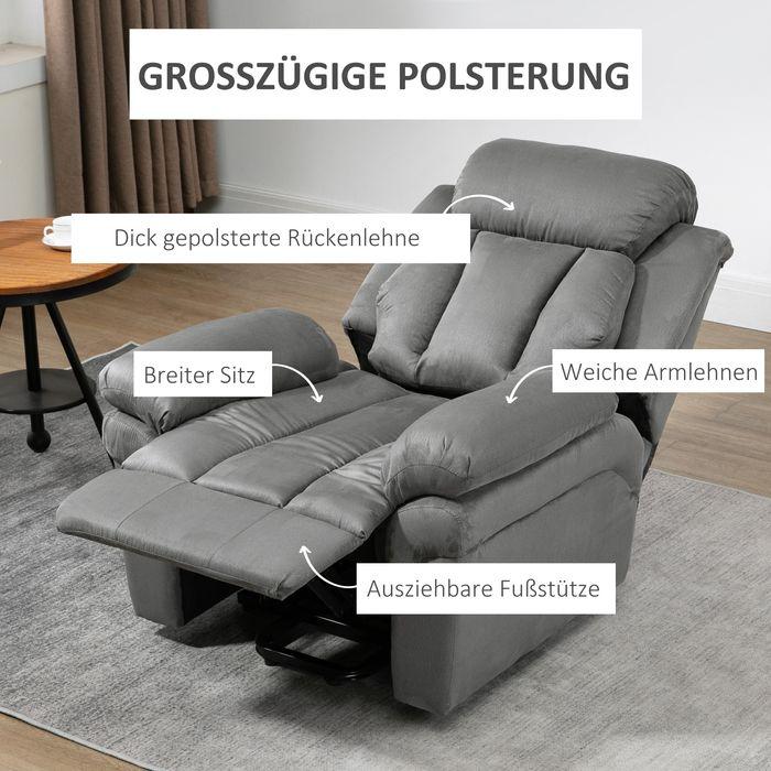 Immagine prodotto Swisshandel24 Poltrona con ausilio per l'alzata, poltrona reclinabile elettrica, con telecomando, poltrona TV, in
