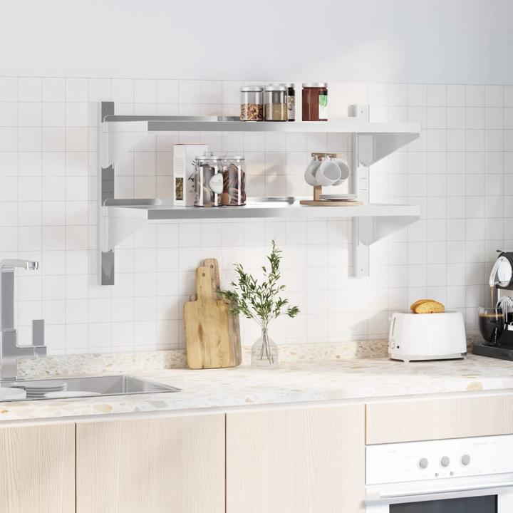 Produktbild VidaXL Wandregal mit 2 Böden Edel (100 x 40 x 60 cm)