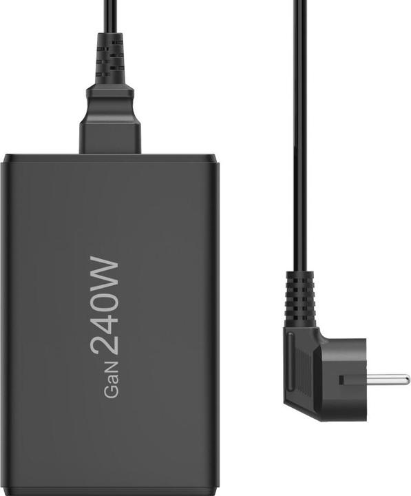 Productafbeelding Hama Laadstation 5 poorten, GaN, snellader, 4xUSB-C, 1xUSB-A, PD, 240 W, SW (240 W)