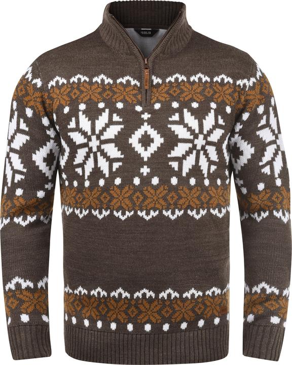 Actual product image Solid Norwin Men's Jumper Chunky Knit Pullover Troyer (XL)