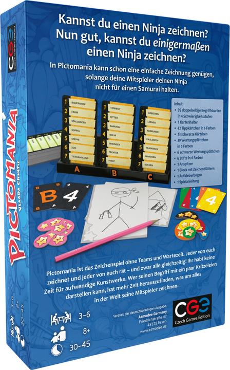 Actual product image Czech games edition CZ102 - Pictomania, Card Game, for 3-6 Players, from 8 Years (German)
