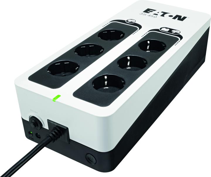 Produktbild Eaton 3S450D Unterbrechungsfreie Stromversorgung (USV) Standby (Offline) 450 VA 270 W 6 AC-Ausgänge (450 VA, 270 W, Standby USV)