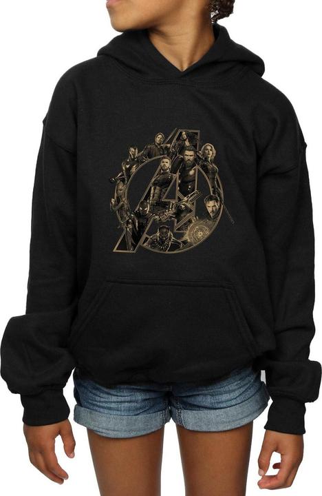 Immagine prodotto Avengers Infinity War Logo Felpa con Cappuccio Ragazze (140, 146)