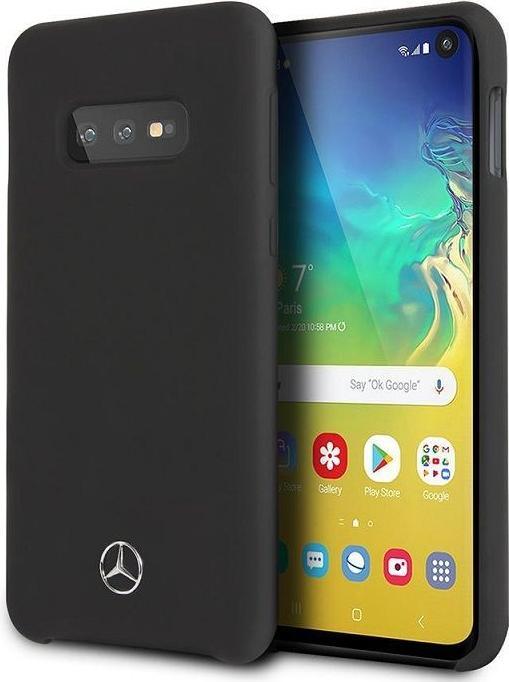 Image du produit Mercedes-Benz Backcover Housse de protection Samsung Galaxy S10 - Noir avec logo Mercedes métal (Samsung Galaxy S10)
