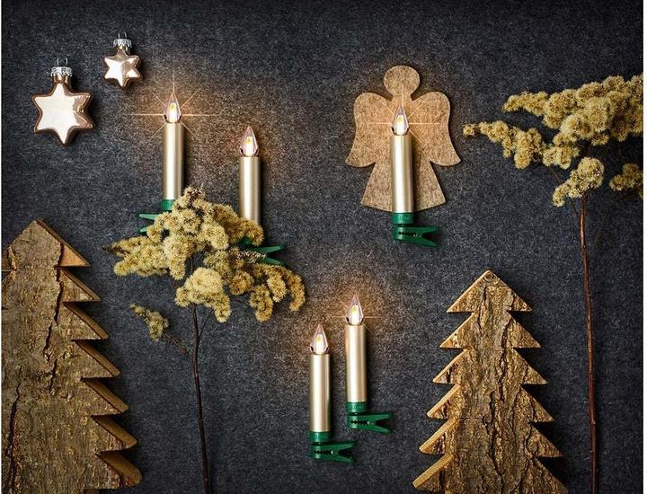 Actual product image Krinner LED Tree Candle SuperLight Flame, Cashmere, Starter Set of 12