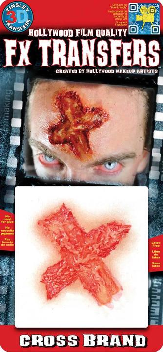 Image du produit Tinsley Transfers FX tatouage adhésif 3D plaie en croix