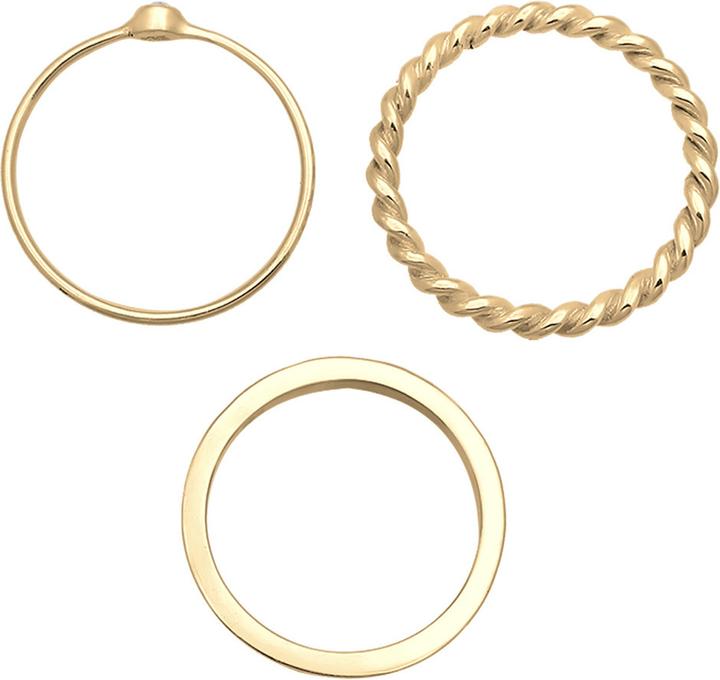Produktbild Elli Ring Set, Solitär-Ring, Twisted (56, 925 Silber)