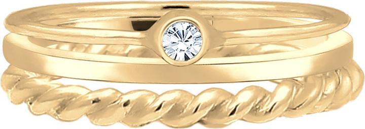 Produktbild Elli Ring Set, Solitär-Ring, Twisted (56, 925 Silber)