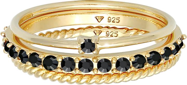 Produktbild Elli Ring Set, Solitär-Ring, Twisted (52, 925 Silber)