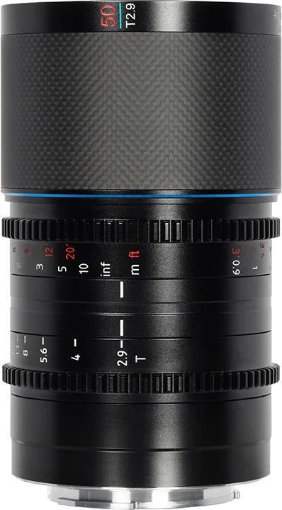 Image du produit Sirui Saturn 50mm T2.9 1.6x Objectif plein format anamorphique en carbone Sony E E50B (Blue Flare) (Sony E, Plein format)