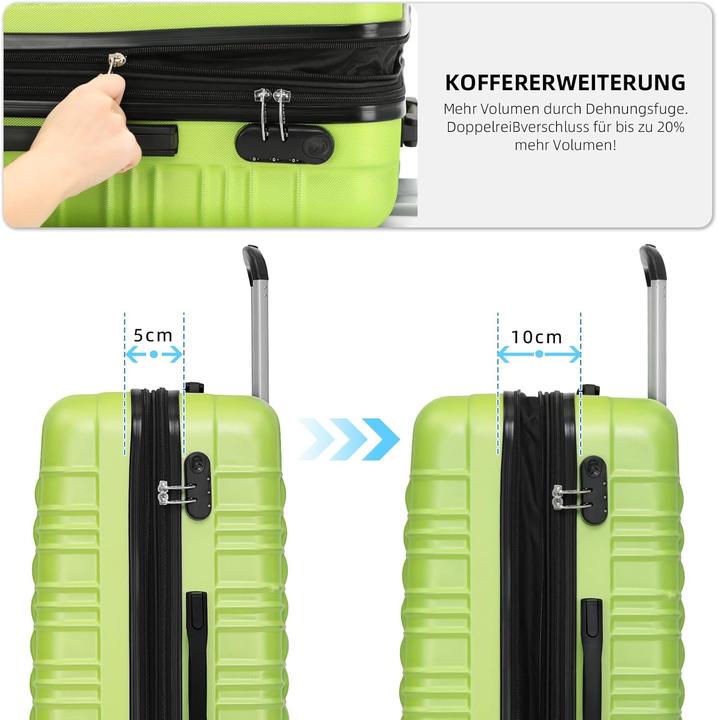 Actual product image Beibye Hartschalenkoffer mit Zwillingsrollen (115 l, XL (from 140l))