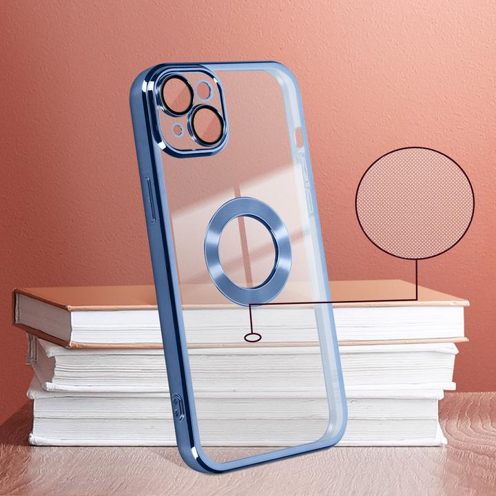 Actual product image Avizar Chrome Style Series Transparent Silicone Sleeve (Apple iPhone 14 Plus)