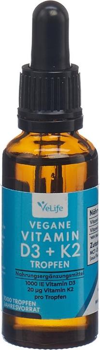 Produktbild VeLife D3 K2 vegan Tropfen (1 Stück, Tropfen, 83 g)