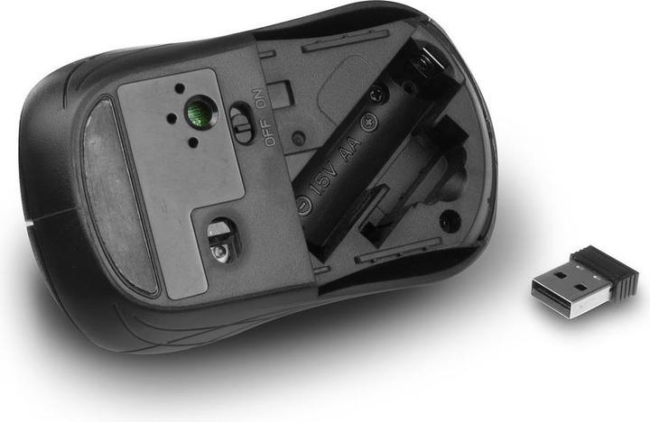 Immagine prodotto Mouse senza fili, ricevitore nano USB, 1600 dpi, nero (Senza fili)