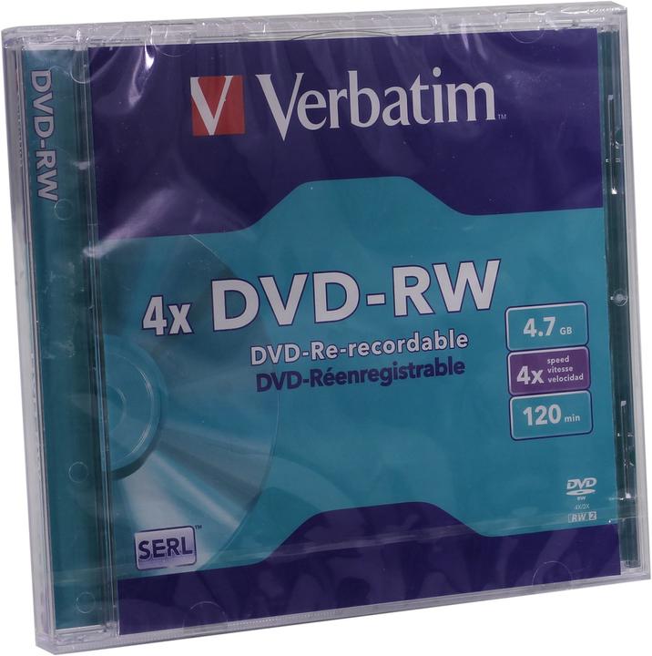 Produktbild Verbatim DVD-RW, 4x, 4.7GB, 5er Pack (5 x)