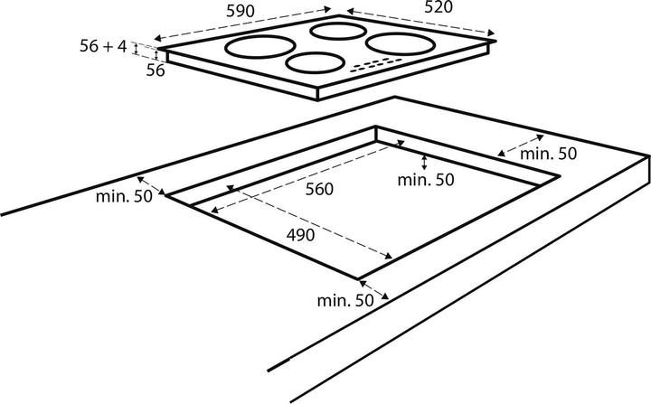 Produktbild Inventum IKI6035 - Inbouw inductie kookplaat - Zwart