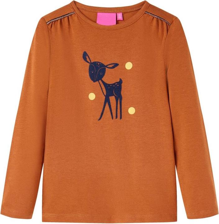 Immagine prodotto VidaXL Camicia da bambino a maniche lunghe Cognac 128,Materiale: 95 % cotone. 5 (128)