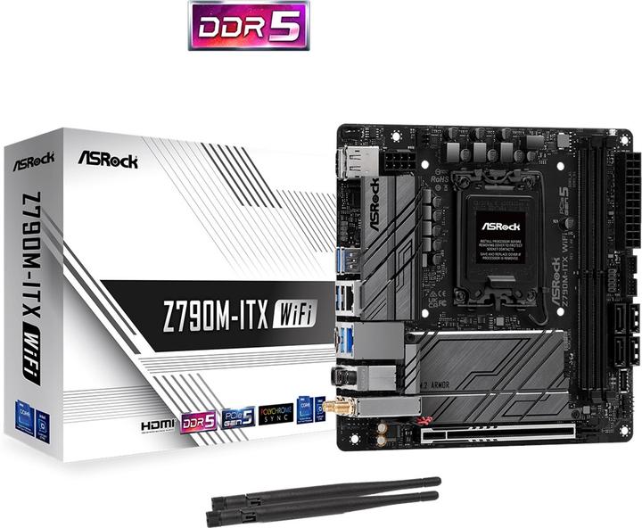 Image du produit AsRock Z790M-ITX WiFi (LGA 1700, Intel Z790, Mini-ITX)