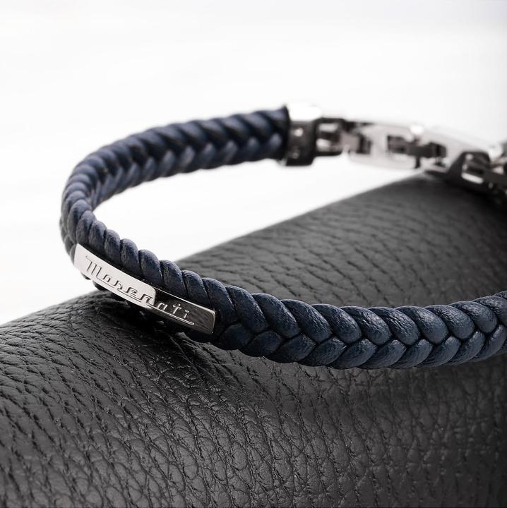 Produktbild Maserati Armband (23 cm, Edelstahl, Leder, Recycelt)
