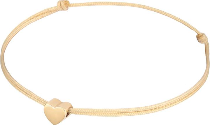Elli Armband Herz Liebe Trend Textilband 925 Silber (16 cm, Nylon, 925er Sterling Silber, No Stein)
