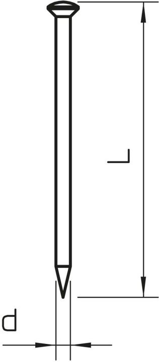 Immagine prodotto OBO Bettermann 362 Z 23 G Chiodo in acciaio temprato 2x23mm St G 3354237 (1000 Pezzo/i, 23 mm)