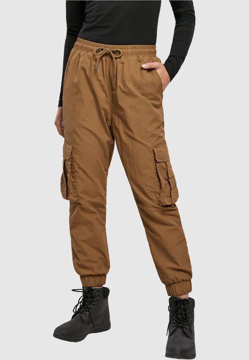 Actual product image Urban Classics Ladies High Waist Crinkle Nylon Cargo Pants (M)