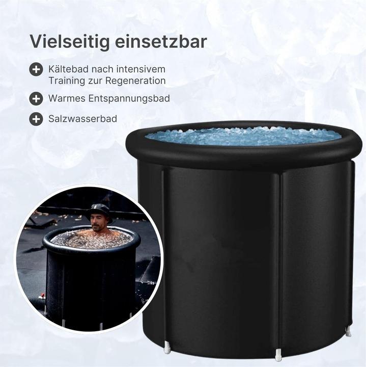 Produktbild Hermex Eisbad Therapy Recovery Pod Faltbare Badewanne Eistonne Kältebad (100 cm, 100 cm)