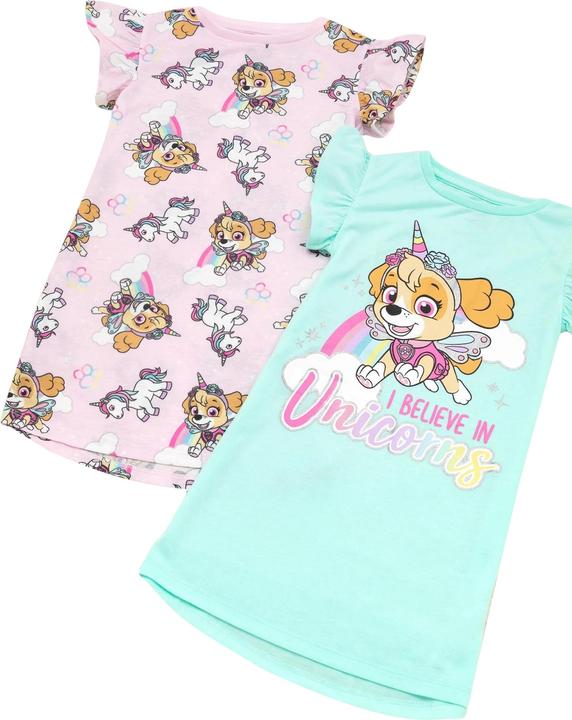 Immagine prodotto Paw Patrol Camicia da notte unicorno Skye per bambine (confezione da 2) (116)