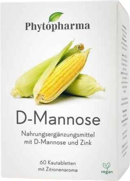 Produktbild Phytopharma DMannose pur 1000mg (60 Stück, 401.38 ml, 121 g)