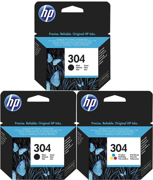 Image du produit HP 3x Original 304 Tinte Patronen DESKJET 2620 2630 2633 3700 3720 3730 3732 Set