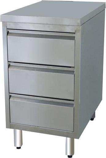 Gastro Hero Cassettiera in acciaio inox Unità ECO er (60 cm, 60 cm)