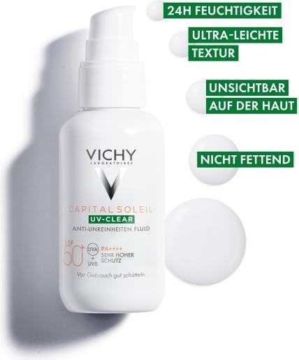 Actual product image Vichy Capital Soleil UV-Clear 40ml (Sun cream face, SPF 50+, 40 ml, 65 g)