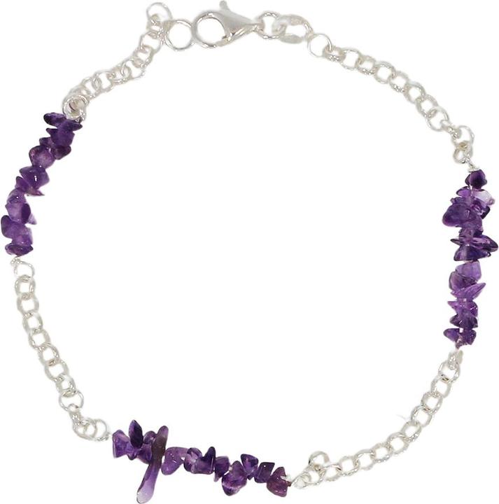 Image du produit Xen Set avec chaîne, bracelet et boucles d'oreilles améthyste XSET122 (Argent sterling 925, 45 cm)
