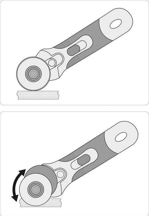 Image du produit Yato Couteau rotatif professionnel 45 mm | avec poignée souple | avant et arrière | YT-75360