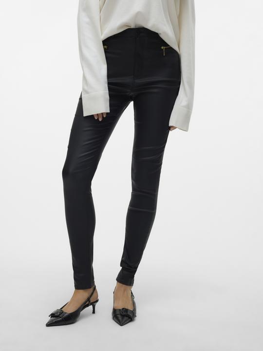 Actual product image Vero Moda Vmloa Hr Skinny Coated Zipper Pant Exc Pants (30)